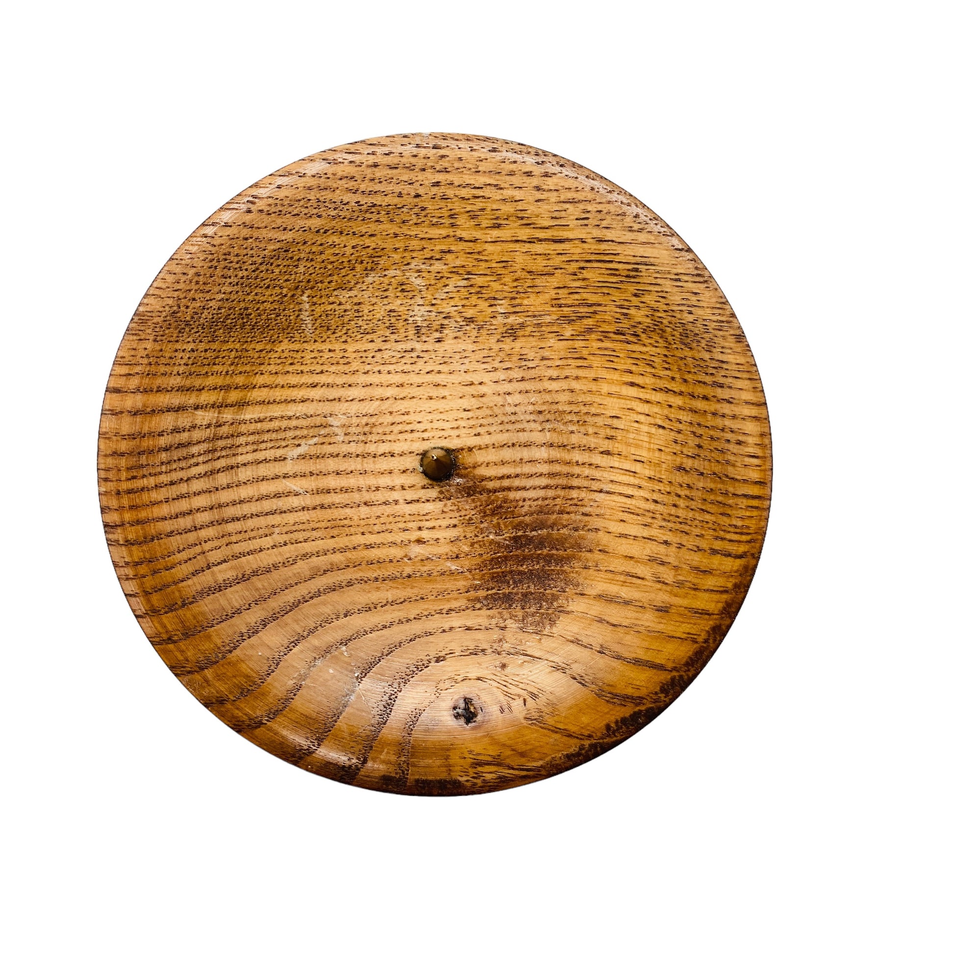 Kerzenständer Holz D 10 cm für Stumpenkerzen mit Dorn Vintage Halter