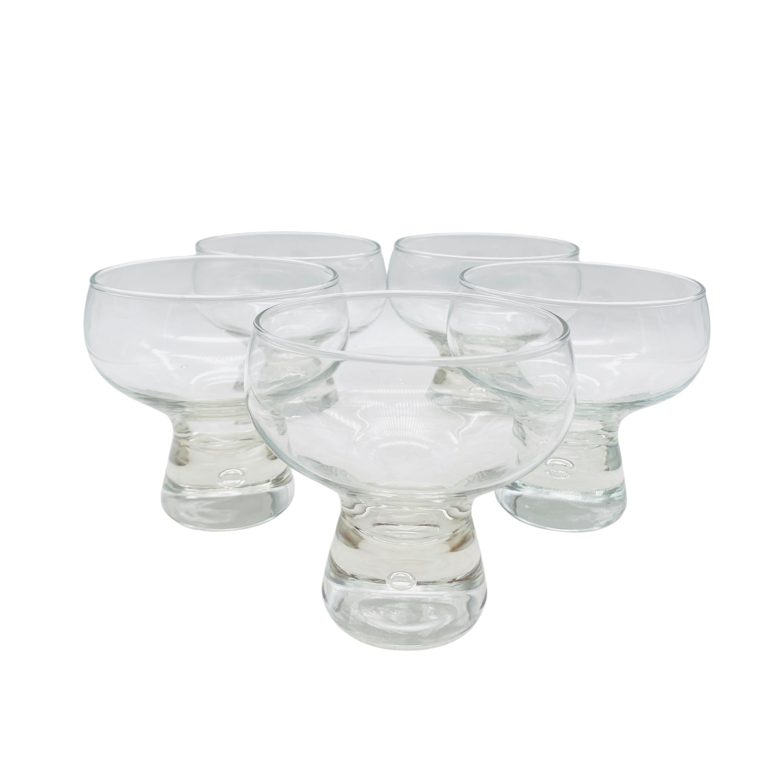 Kosta Boda Dessertschalen Schalen 5er Set Glas Entwurf Göran Wärff 70er Jahre