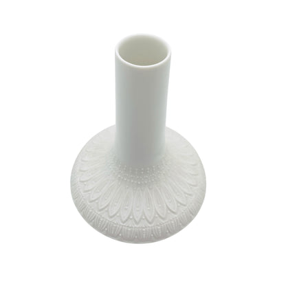 Krautheim & Adelberg K&A Porzellan weiß matt Bisquit Vase mit Dekor 60er 70er Jahre