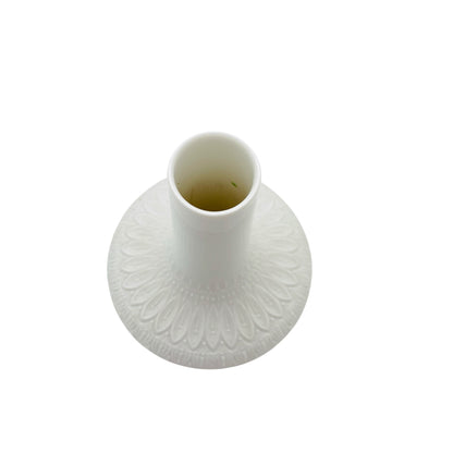 Krautheim & Adelberg K&A Porzellan weiß matt Bisquit Vase mit Dekor 60er 70er Jahre