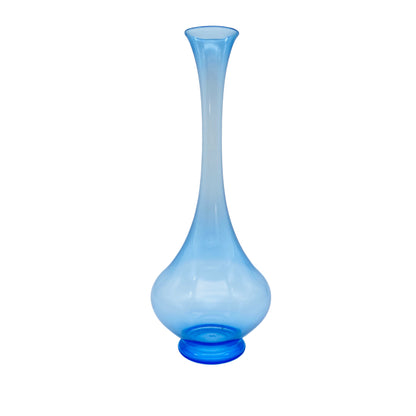 LAUSCHA Glasvase blau Thüringen 50er 60er Mid Century Lounge Vase Glas