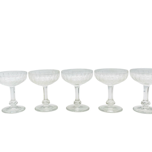Likörgläser beschliffen Sterne Mid Century Gläser transparent 50er 60er Jahre Vintage Design