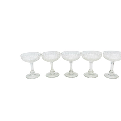 Likörgläser beschliffen Sterne Mid Century Gläser transparent 50er 60er Jahre Vintage Design