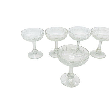 Likörgläser beschliffen Sterne Mid Century Gläser transparent 50er 60er Jahre Vintage Design