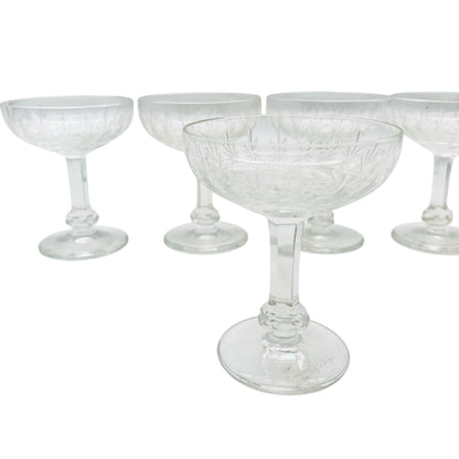 Likörgläser beschliffen Sterne Mid Century Gläser transparent 50er 60er Jahre Vintage Design