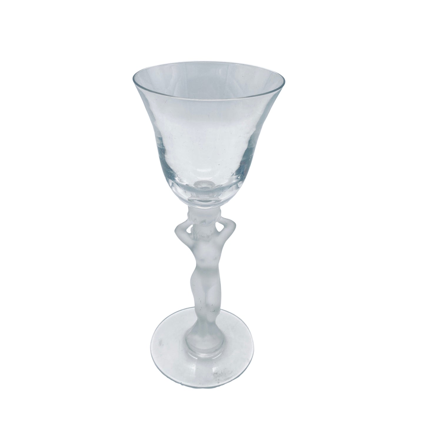 Likörglas Art Deco Stiel Wasser tragende Frau Vintage Glas