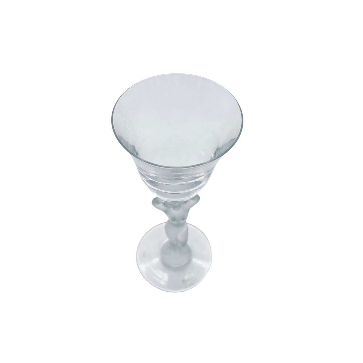 Likörglas Art Deco Stiel Wasser tragende Frau Vintage Glas