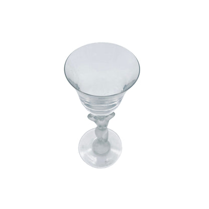 Likörglas Art Deco Stiel Wasser tragende Frau Vintage Glas