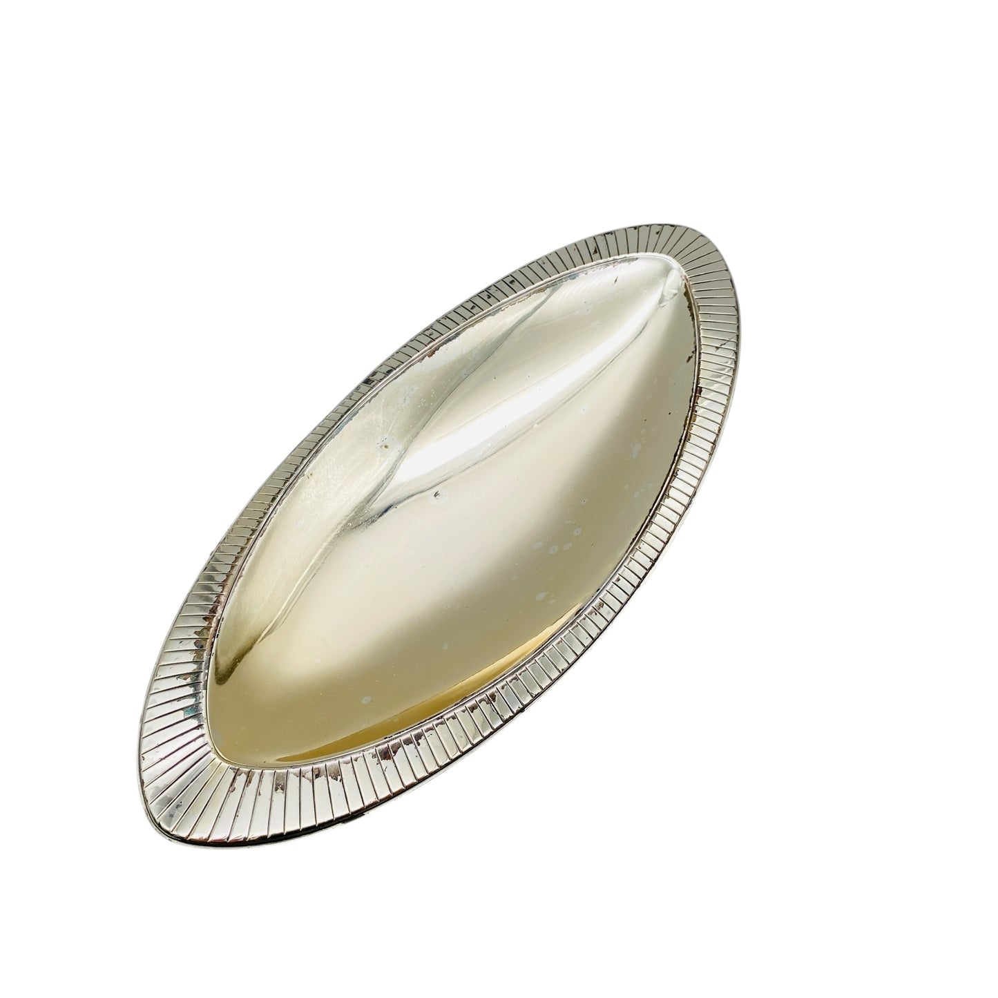 Lutz & Weiss Pforzheim Schale versilbert 50er 60er Jahre L 23 cm Dekoration