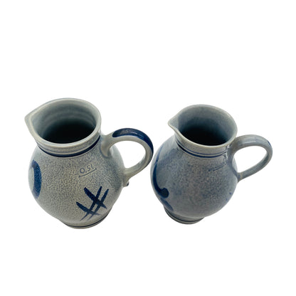 Marzi & Remy / Gerzit Krug Set Keramik grau blau 70er 80er Jahre Vase