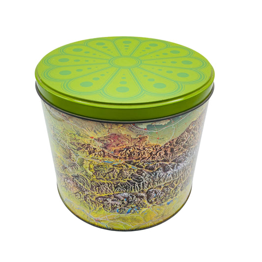 Metalldose Blechdose 60er 70er Vintage mit Puzzle von Italien Alpen Berge