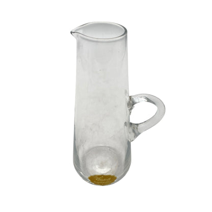 Mid Century Karaffe H 13,5 cm für Öl oder als Vase 50er 60er Kristall Glas transparent