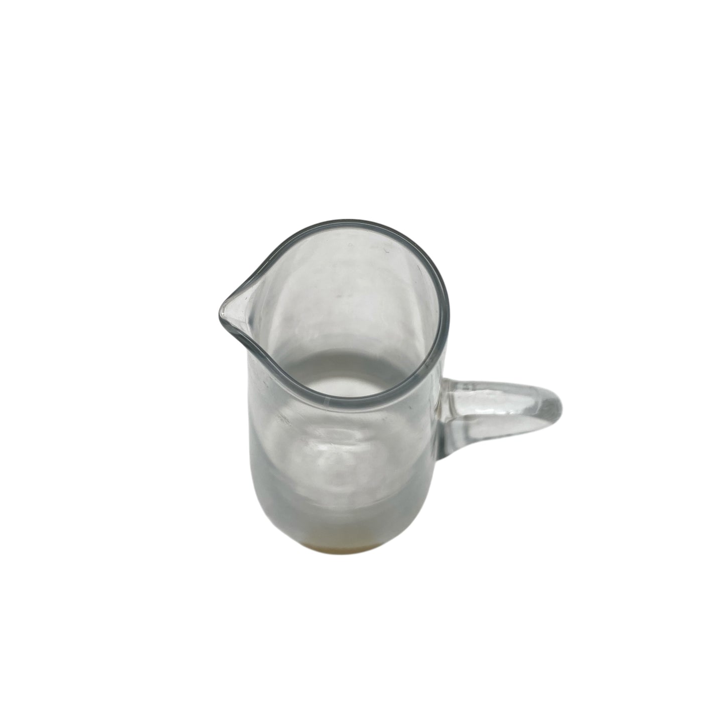 Mid Century Karaffe H 13,5 cm für Öl oder als Vase 50er 60er Kristall Glas transparent