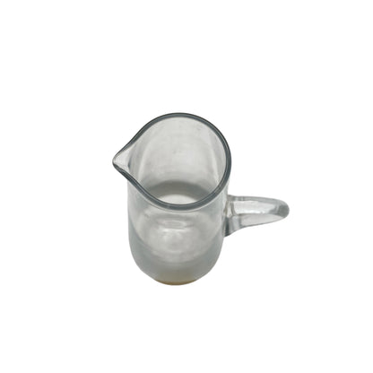 Mid Century Karaffe H 13,5 cm für Öl oder als Vase 50er 60er Kristall Glas transparent