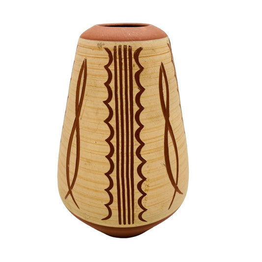 Mid Century Keramikvase braun 60er 70er Vintage Dekoration Keramik