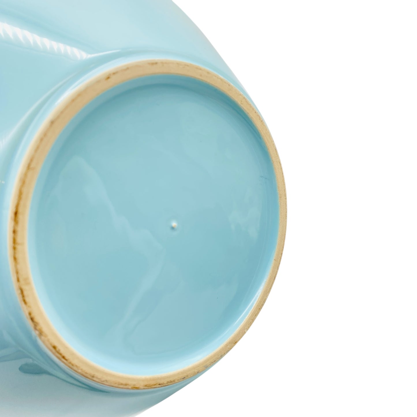 Mid Century Schale Schüssel mit Salatbesteck Keramik hellblau blau 50er 60er 70er Jahre