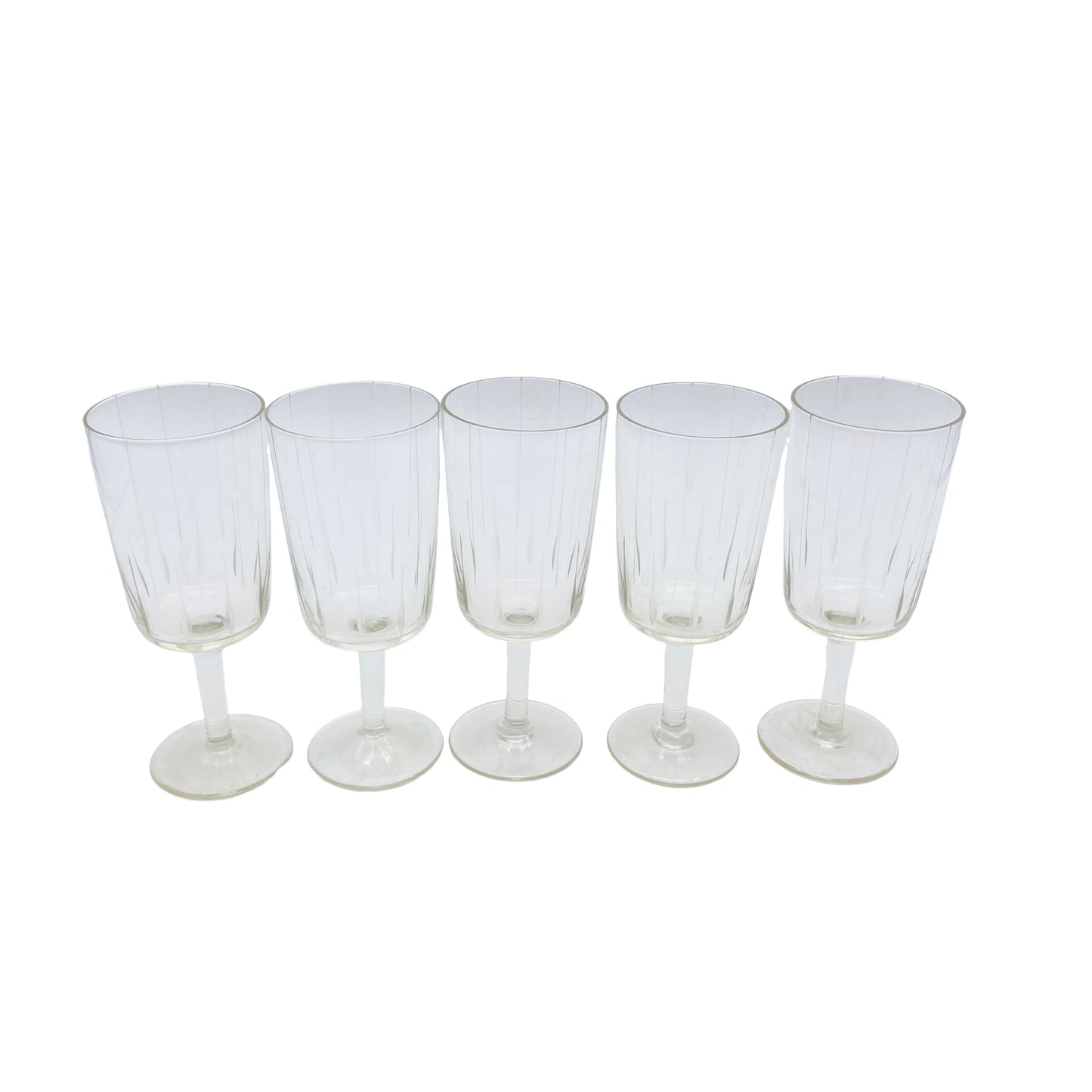 Mid Century Schnapsgläser beschliffen 5er Set  50er 60er Vintage