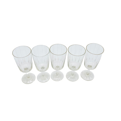 Mid Century Schnapsgläser beschliffen 5er Set  50er 60er Vintage