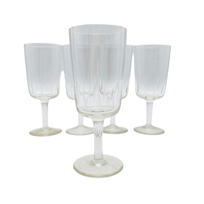 Mid Century Schnapsgläser beschliffen 5er Set  50er 60er Vintage