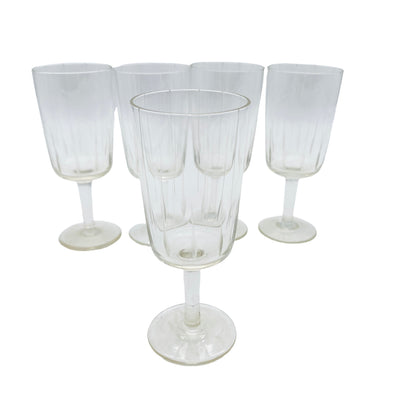 Mid Century Schnapsgläser beschliffen 5er Set  50er 60er Vintage