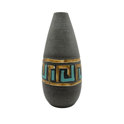 Mid Century Vase 50er 60er Jahre Nr 488/26 braun türkis Ornament Deko