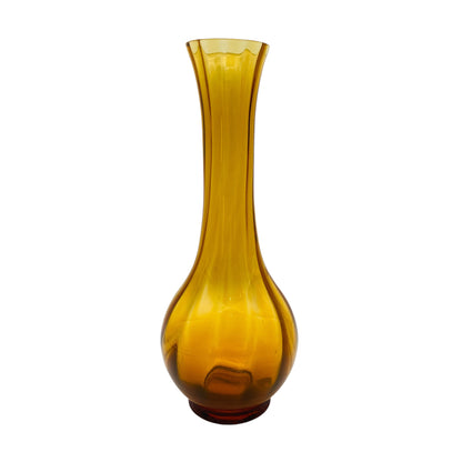 Mid Century Vase Bernstein Vintage Dekoration Wohnzimmer braun Glas