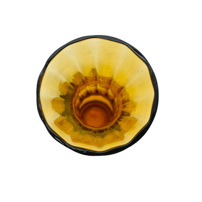 Mid Century Vase Bernstein Vintage Dekoration Wohnzimmer braun Glas