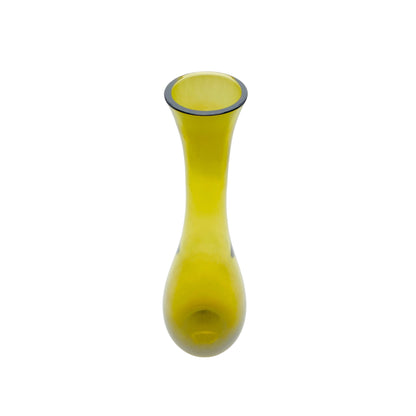 Mid Century Vase grün Glas 60er 70er Jahre Vintage Dekoration