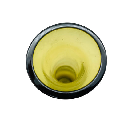 Mid Century Vase grün Glas 60er 70er Jahre Vintage Dekoration
