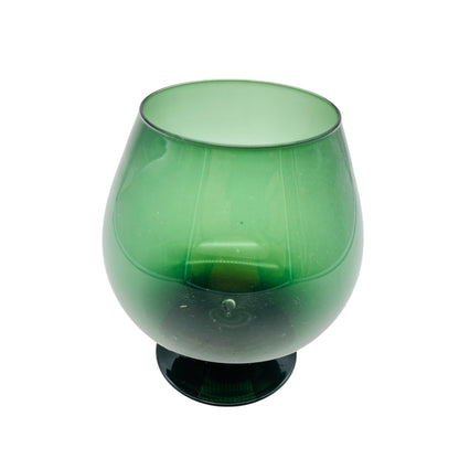 Mid Century Vase grün mossgrün aus Glas Dekoration der 60er 70er Jahre