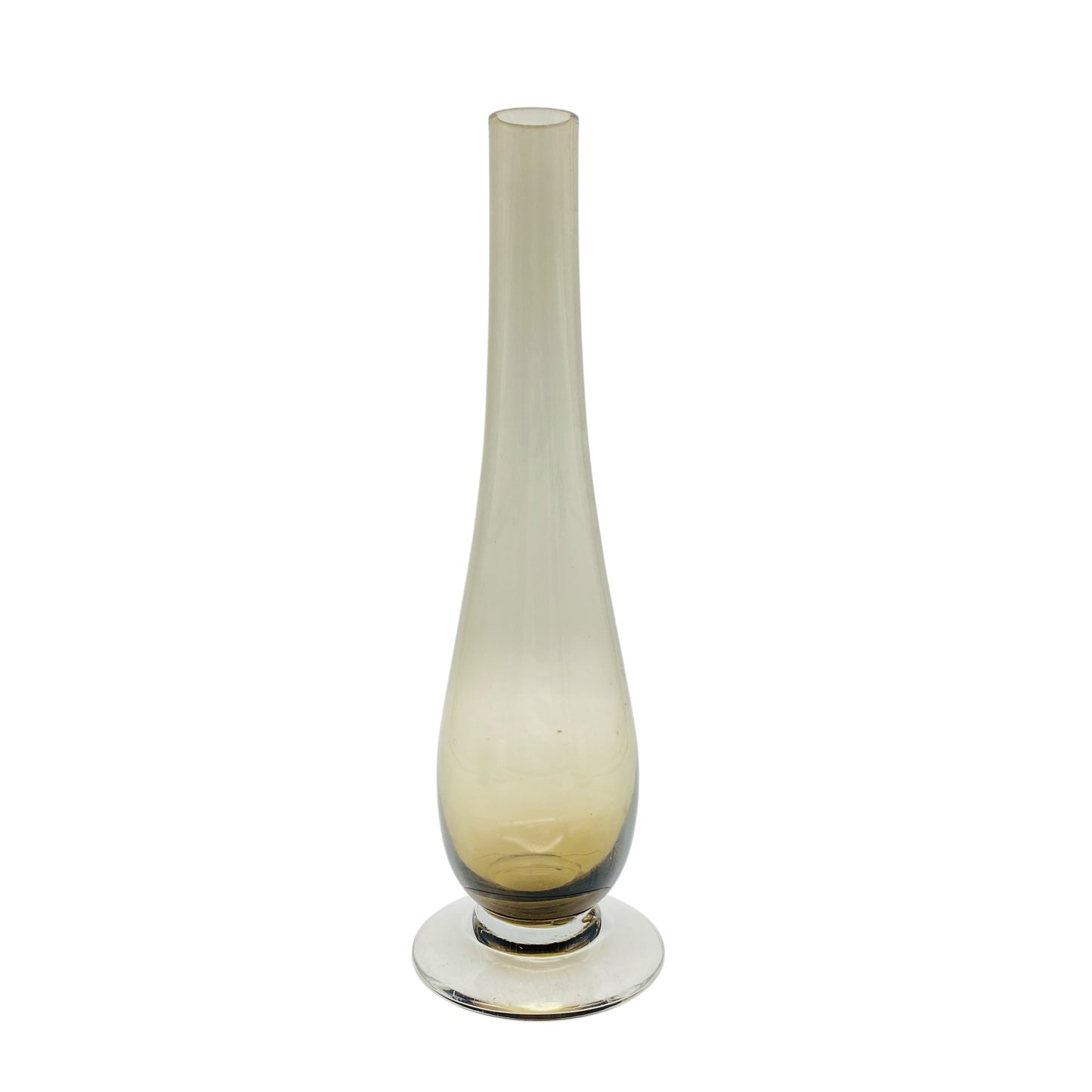 Mid Century Vase in Rauchglas grau Dekoration der 1960er 7190er Jahre aus Glas