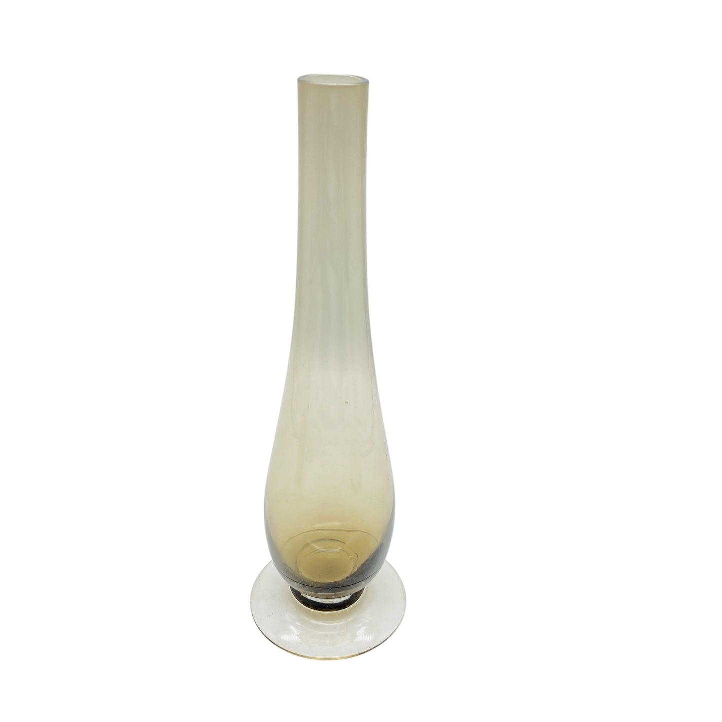 Mid Century Vase in Rauchglas grau Dekoration der 1960er 7190er Jahre aus Glas