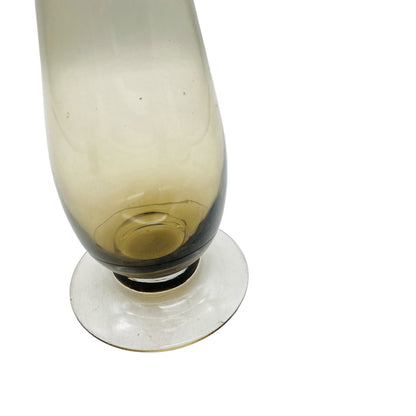 Mid Century Vase in Rauchglas grau Dekoration der 1960er 7190er Jahre aus Glas