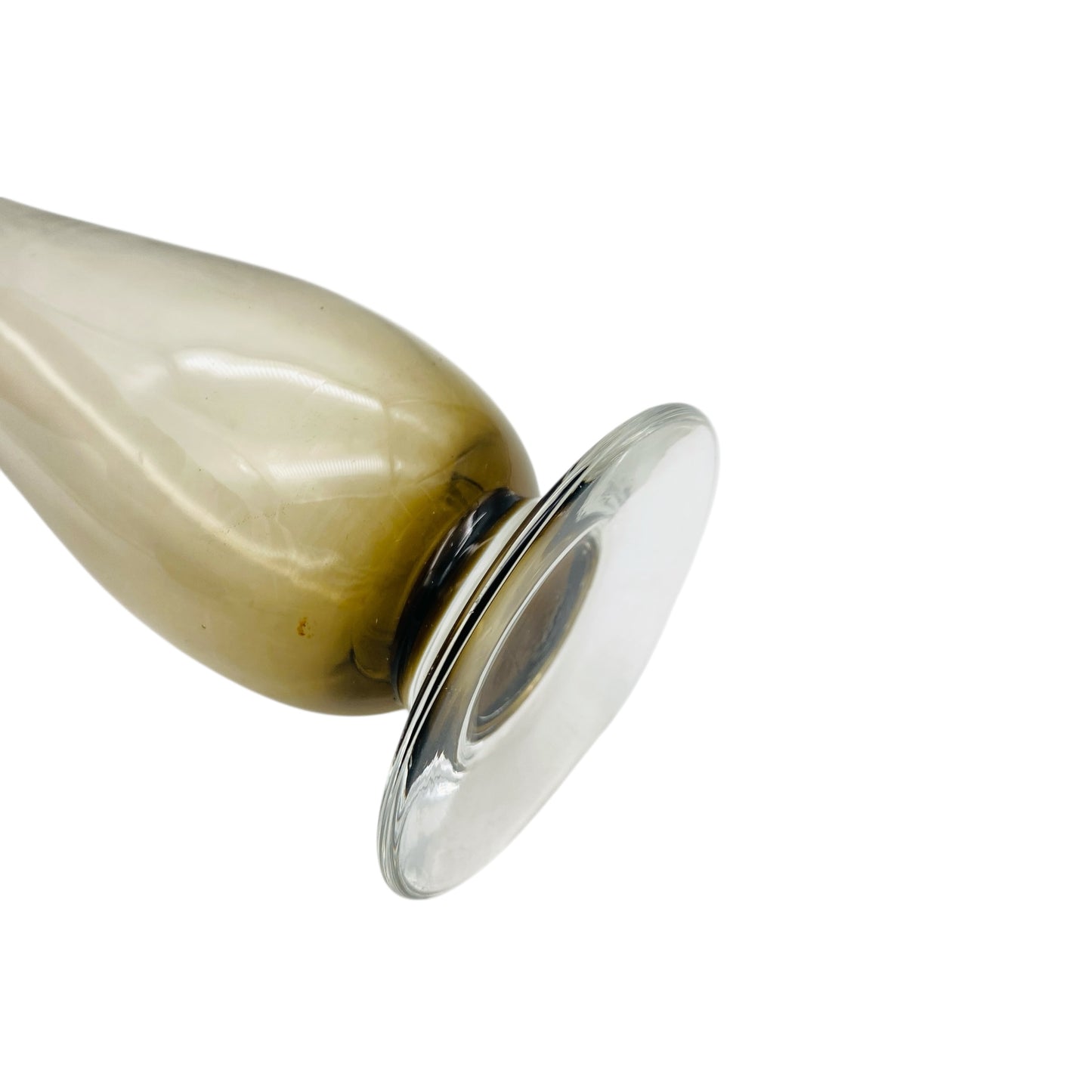 Mid Century Vase in Rauchglas grau Dekoration der 1960er 7190er Jahre aus Glas