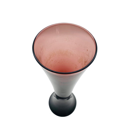 Mid Century Vase lila Glas 50er 60er Jahre Lounge