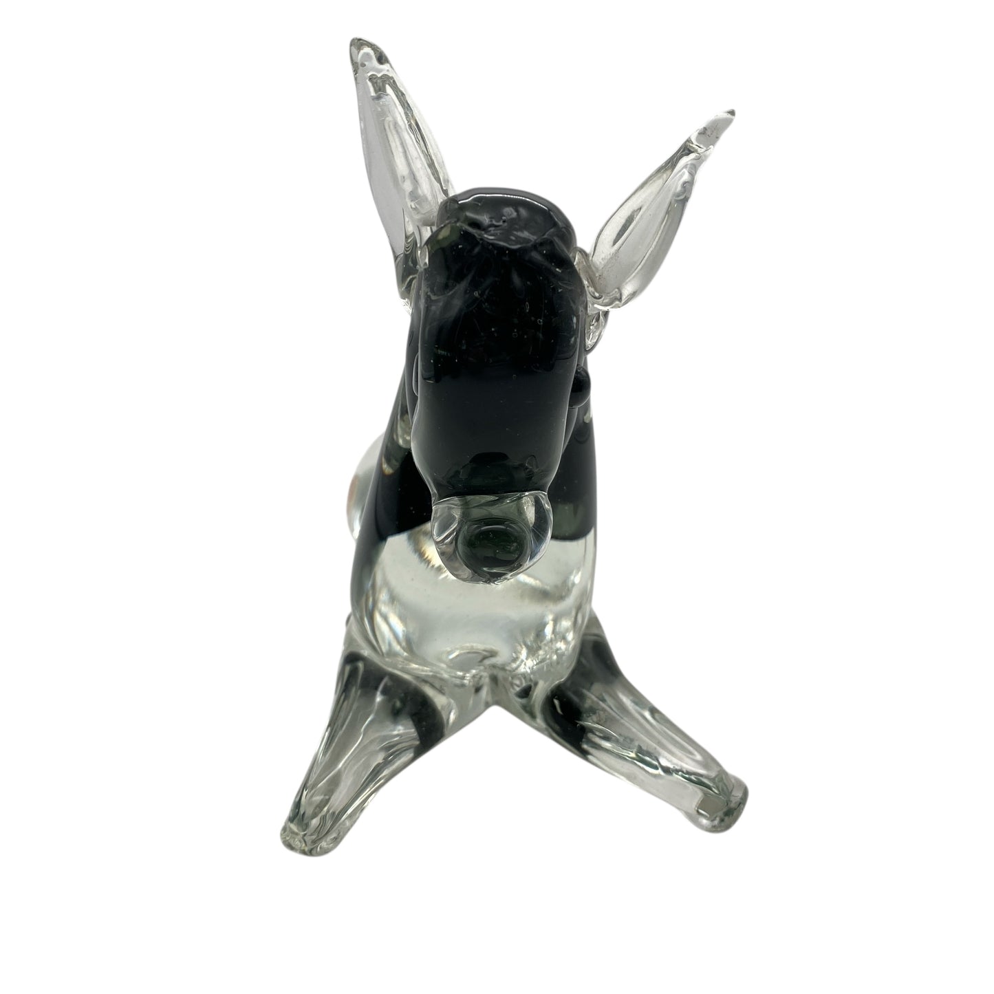 Murano Glas Esel 14 x 18 cm Tierfigur Vintage 50er 60er Jahre Italien Glasfigur