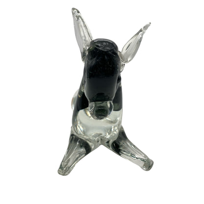 Murano Glas Esel 14 x 18 cm Tierfigur Vintage 50er 60er Jahre Italien Glasfigur