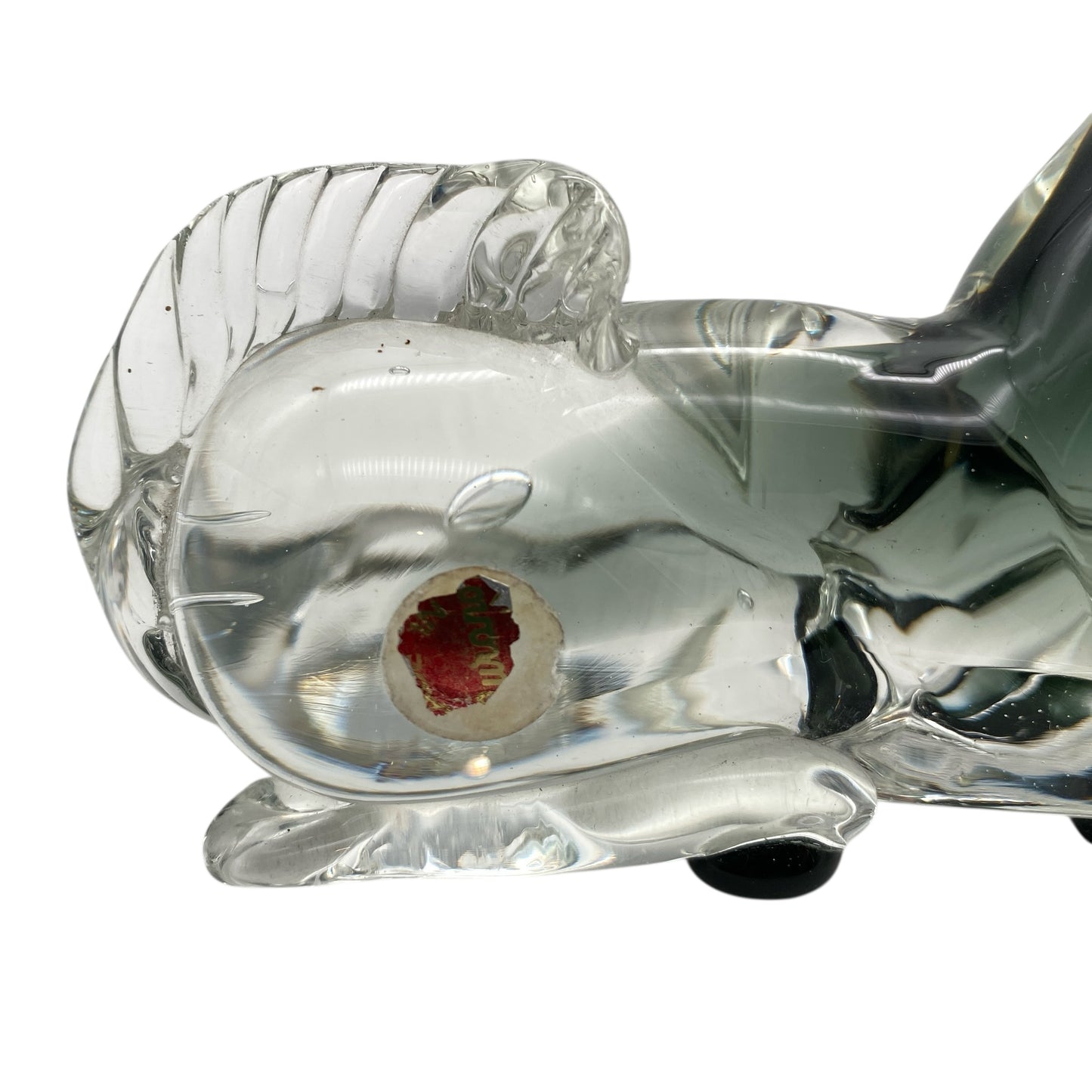 Murano Glas Esel 14 x 18 cm Tierfigur Vintage 50er 60er Jahre Italien Glasfigur