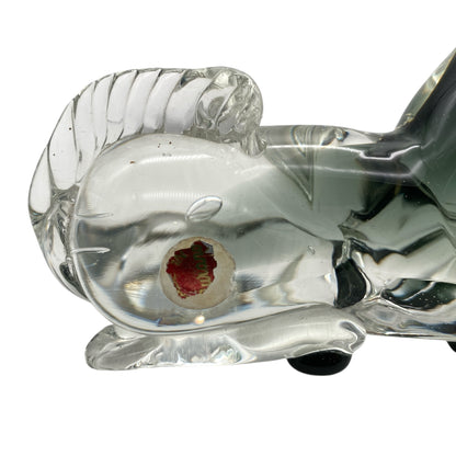 Murano Glas Esel 14 x 18 cm Tierfigur Vintage 50er 60er Jahre Italien Glasfigur