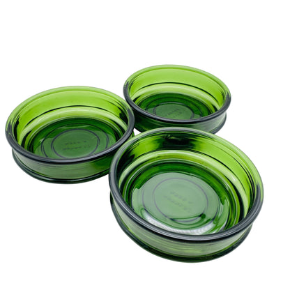 Nissen Glas Schalen 3er Set grün 60er 70er Jahre Dänemark Dekoration