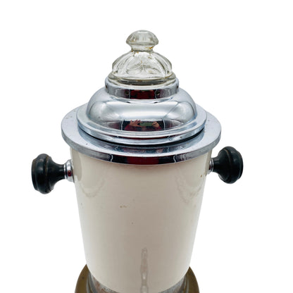 Perkolator Vintage Emaille Metall Chrom 30er 40er 50er Jahre Mid Century
