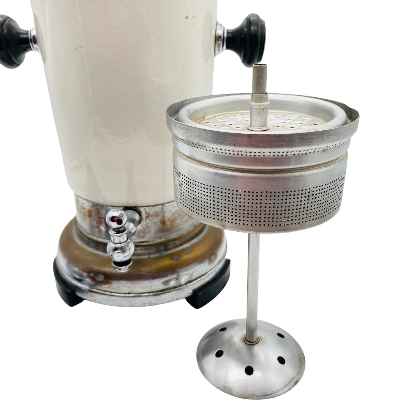 Perkolator Vintage Emaille Metall Chrom 30er 40er 50er Jahre Mid Century