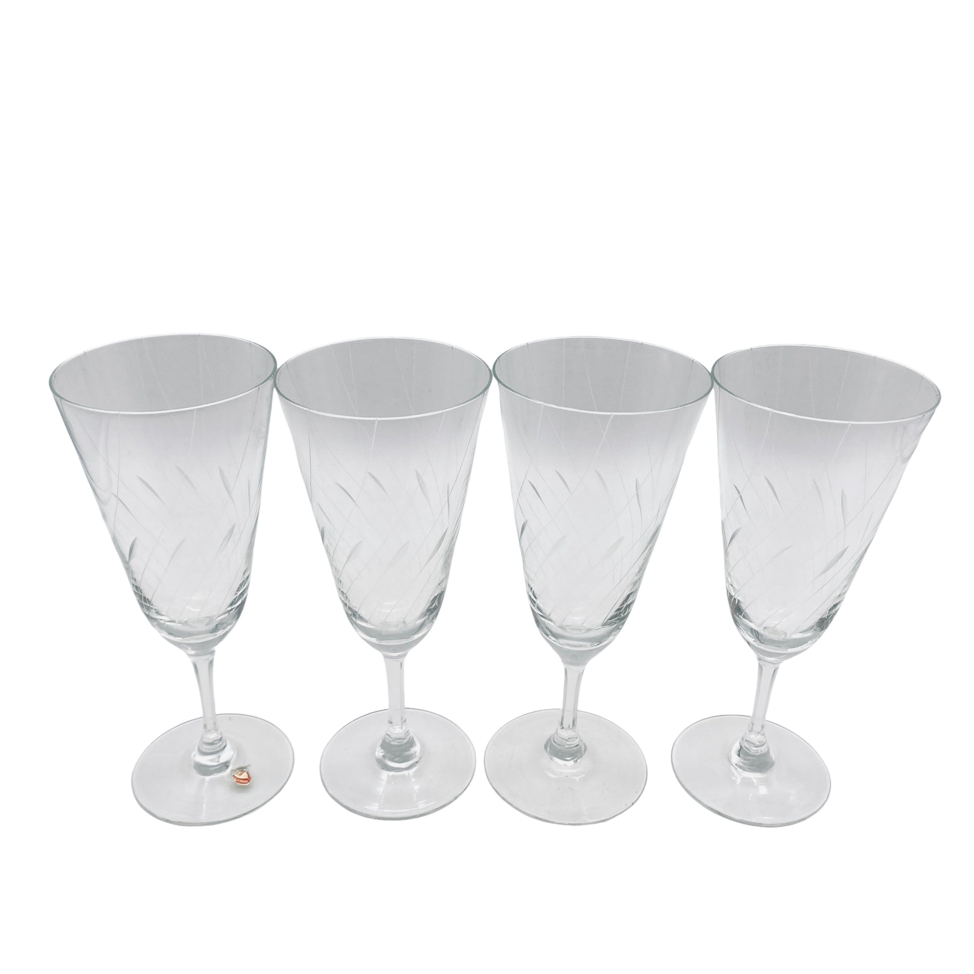 Poschinger Sektgläser 50er 60er beschliffen Vintage Gläser Glas
