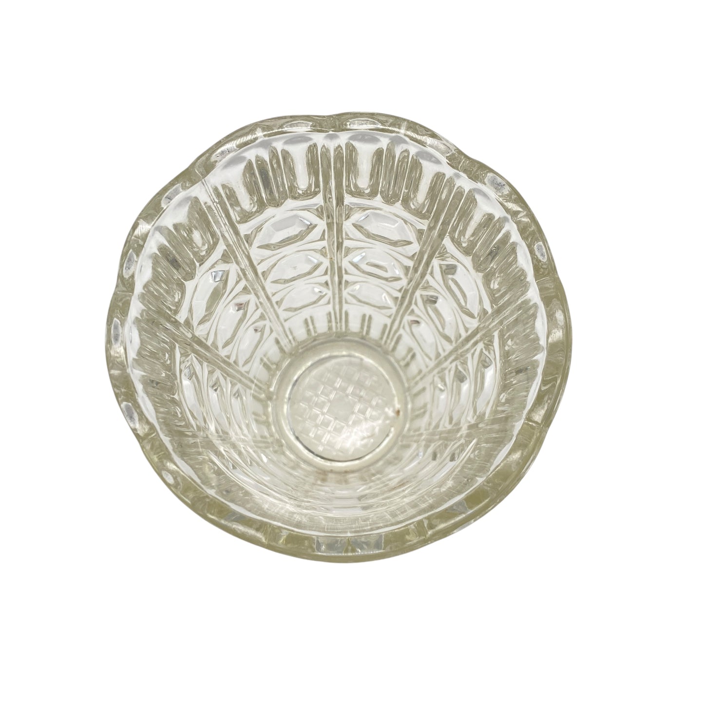 Pressglas Vase Vintage 60er 70er Jahre 23 cm transparent Dekoration Glas
