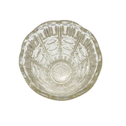 Pressglas Vase Vintage 60er 70er Jahre 23 cm transparent Dekoration Glas