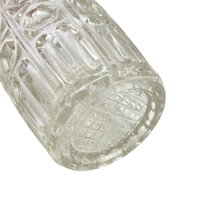 Pressglas Vase Vintage 60er 70er Jahre 23 cm transparent Dekoration Glas