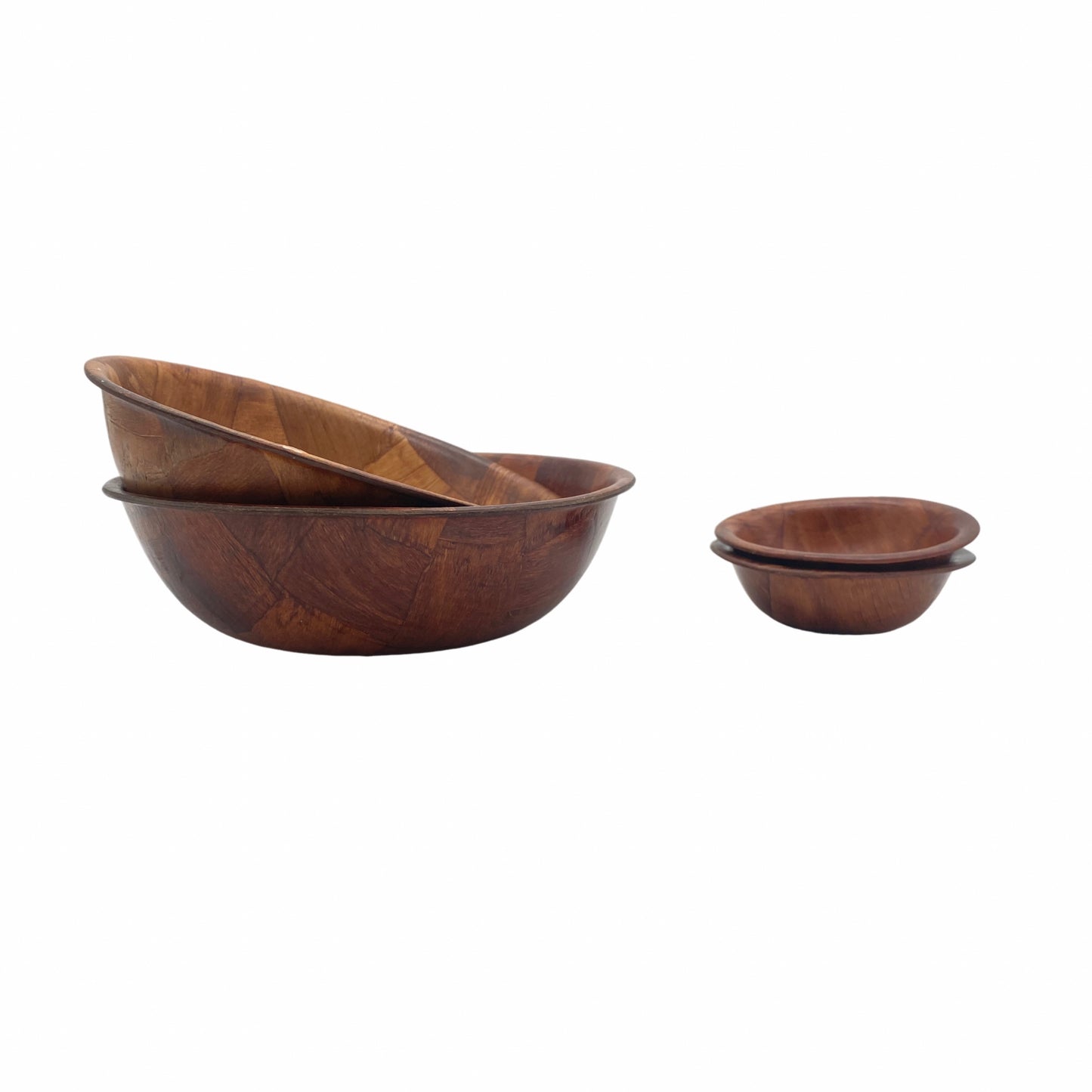 Pressholz Schalen Set Vintage 60er Mid Century Lounge Holz