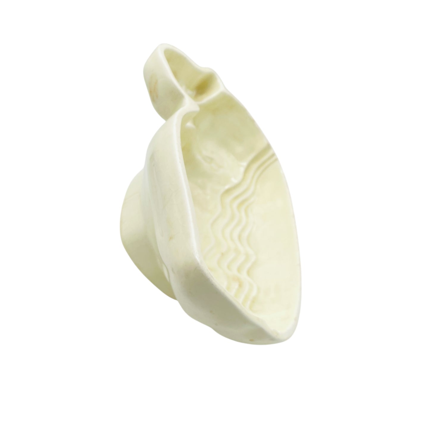 Puddingform Keramik weiß creme Ente schwimmend 50er 60er Backform Vintage Dekoration