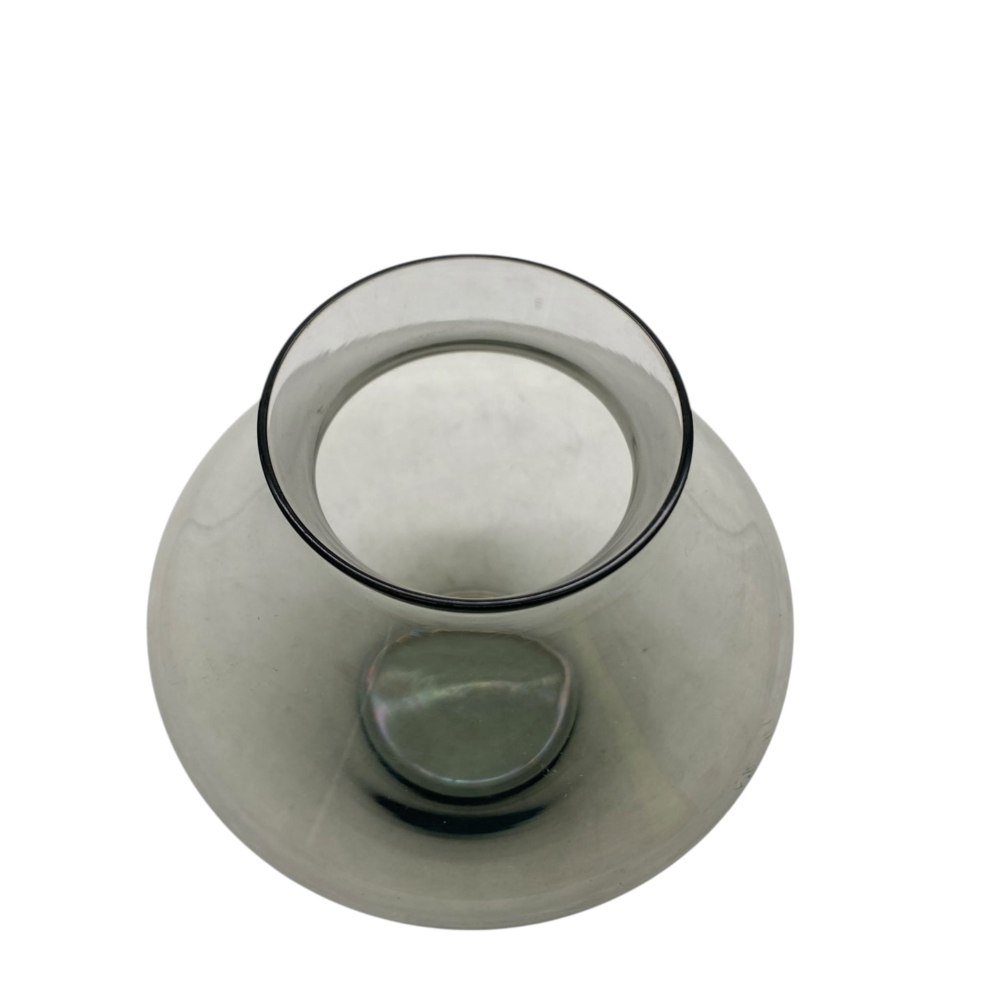 Rauchglas Vase Herzvase grau 50er 60er Mid Century Dekoration Vintage