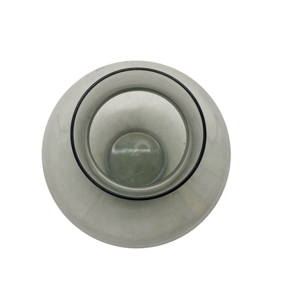 Rauchglas Vase Herzvase grau 50er 60er Mid Century Dekoration Vintage